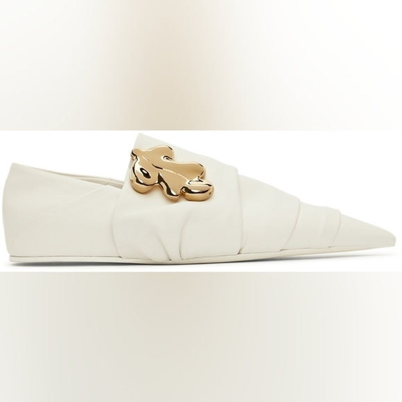 Jil Sander Shoes - Jil Sander White Leather Ballerina Flats size 40 BNWT